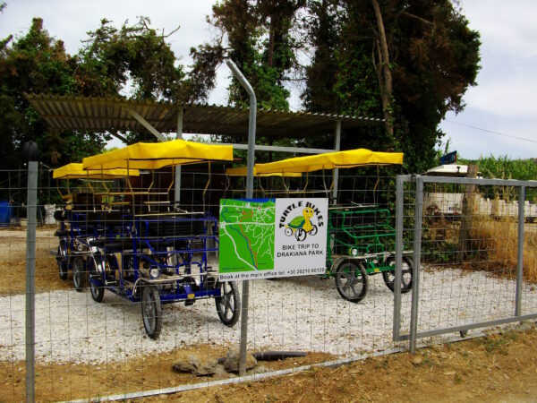 Turtle bikes Parking area in Platanias